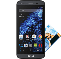 モベルのワールド携帯電話(BLU Dash X Plus LTEとSIMカードセット)